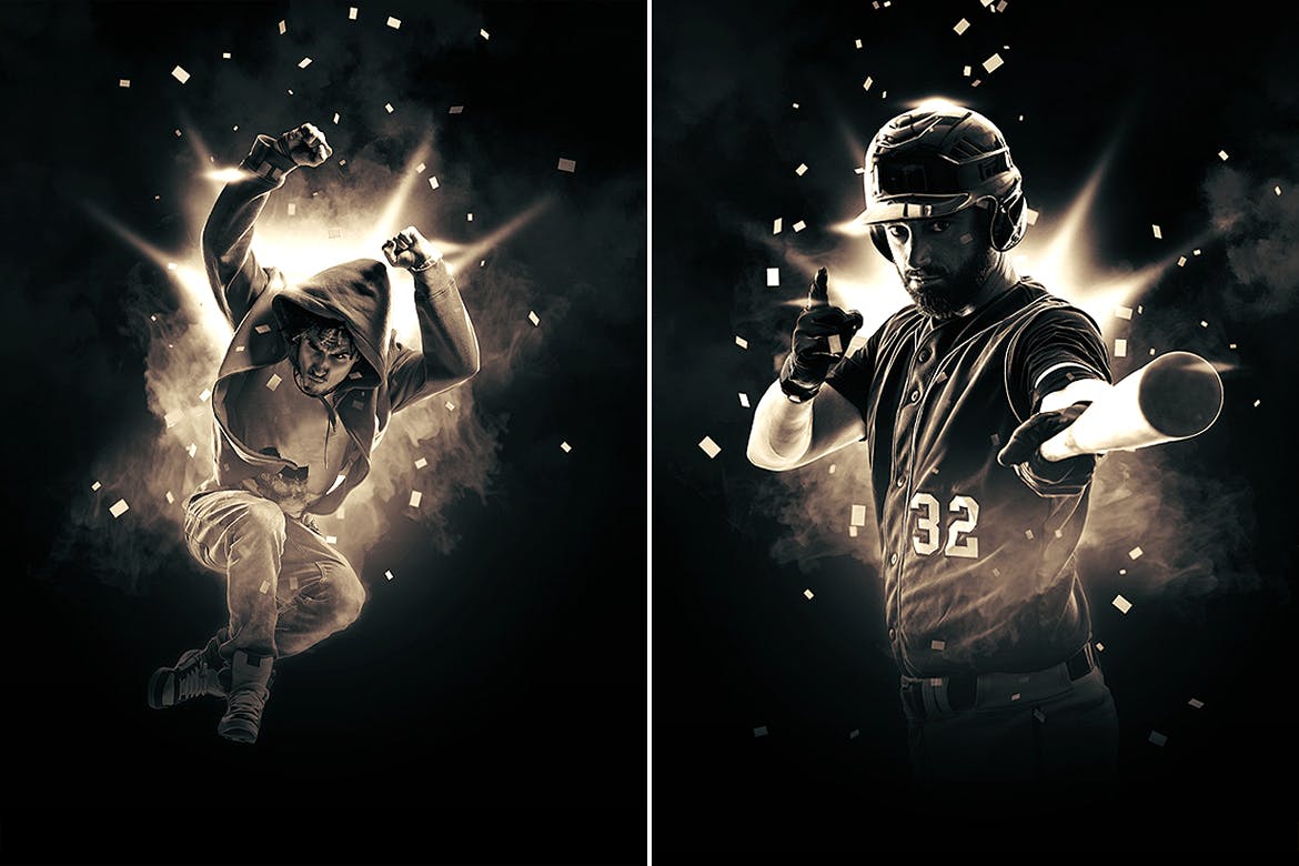 厚重艺术效果生成烟雾灯光云彩PS动作 Invader Photoshop Action插图(3)