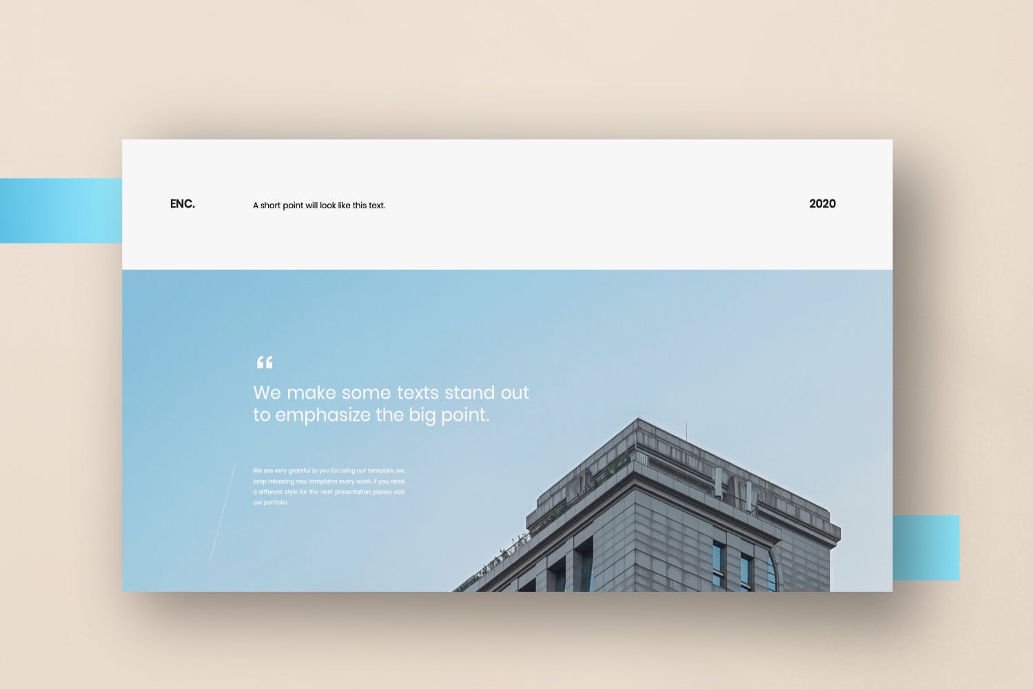 极简主义设计风格建筑设计商业服务素材库精选PPT模板 ENCORE – Minimal Business Powerpoint插图(6)