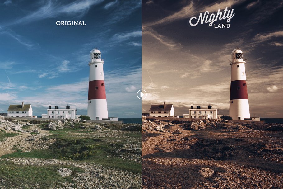 暗色调夜间模式照片特效PS动作 Nighty Artistic Photoshop Actions插图(4)