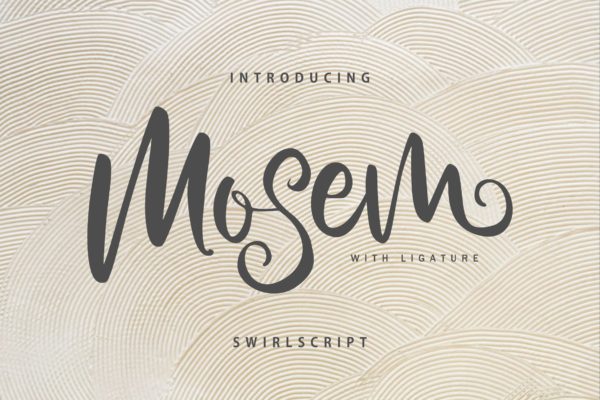 漩涡风格英文书法字体素材库精选 Mosem | Swirl Script Font