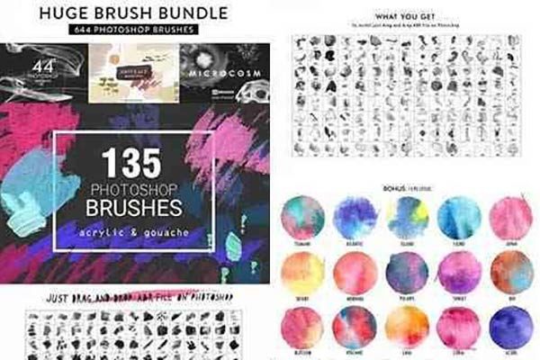 6套高品质的Photoshop笔刷合辑 [abr,png]
