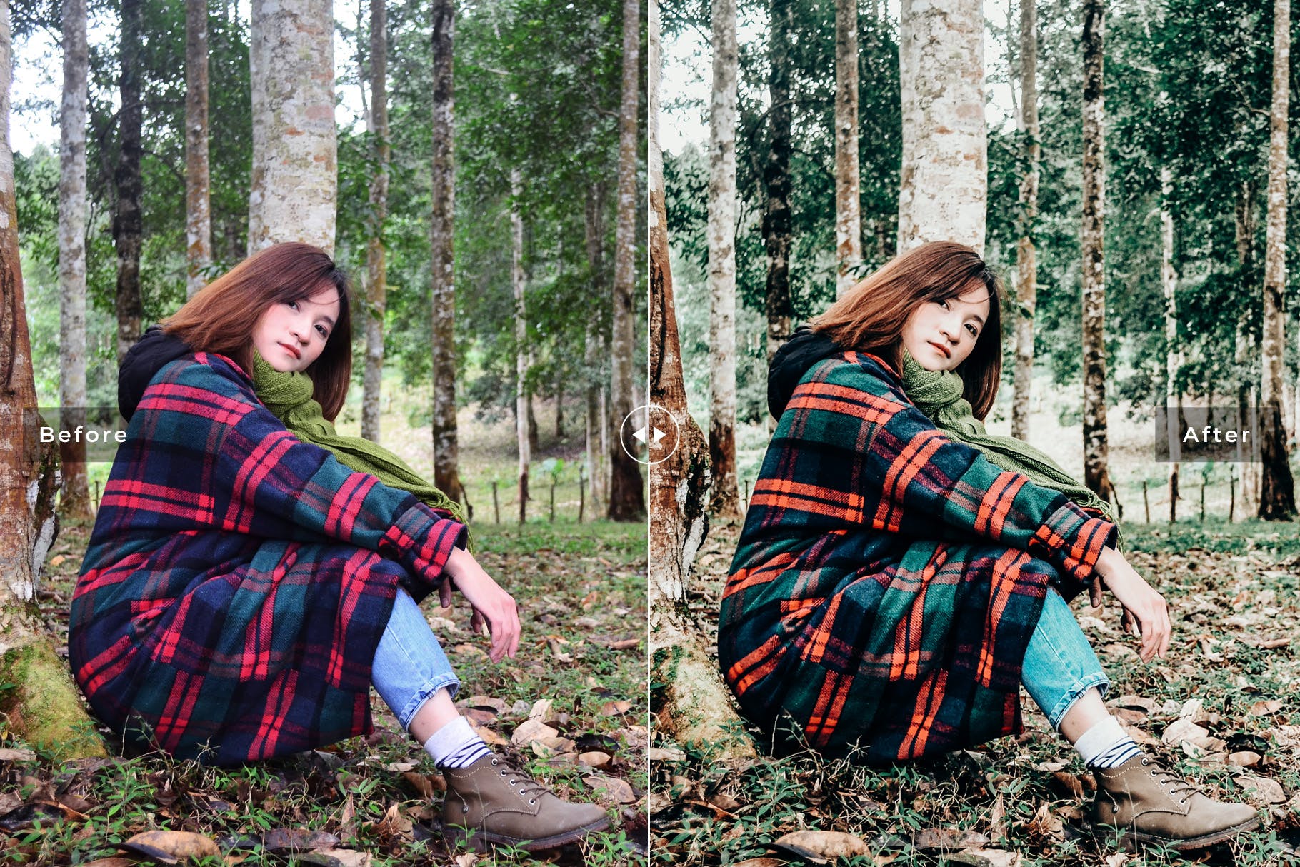 森林/树林摄影必备的LR调色预设 Woodlands Mobile & Desktop Lightroom Presets插图(4)