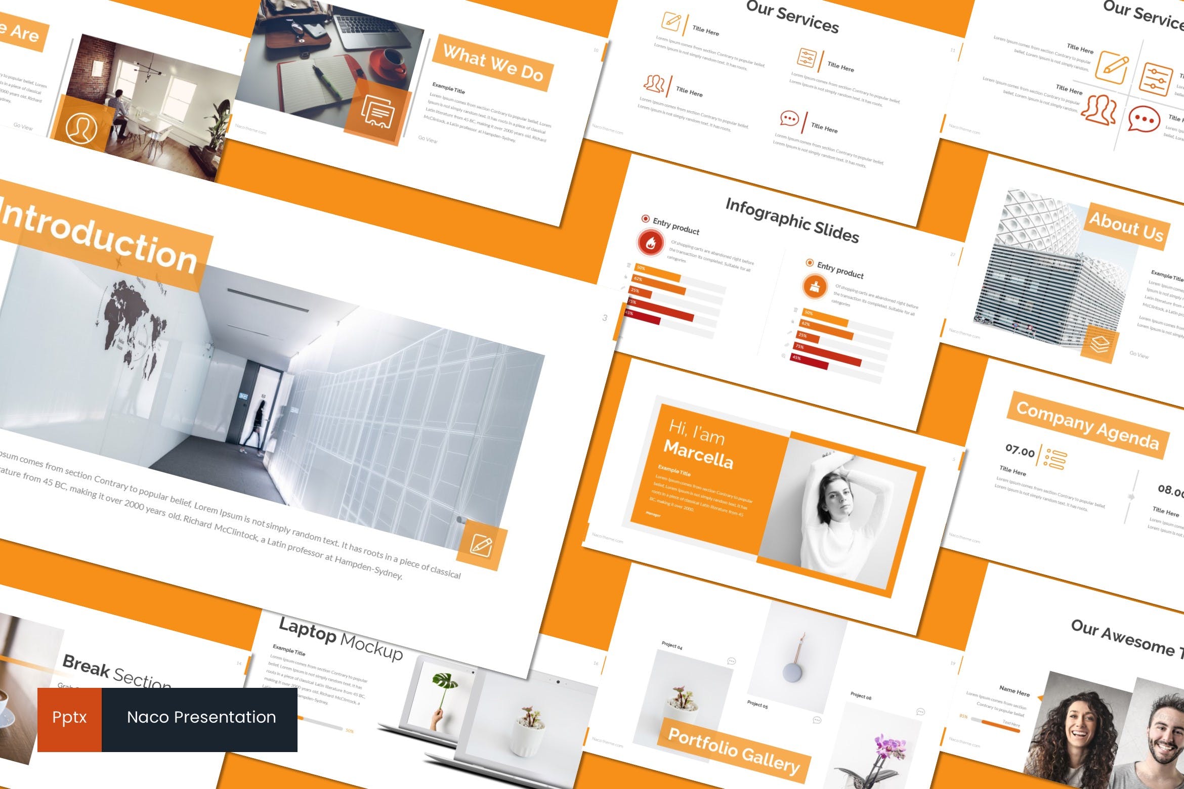 室内装饰设计公司介绍PPT模板下载 Naco – Powerpoint Template插图