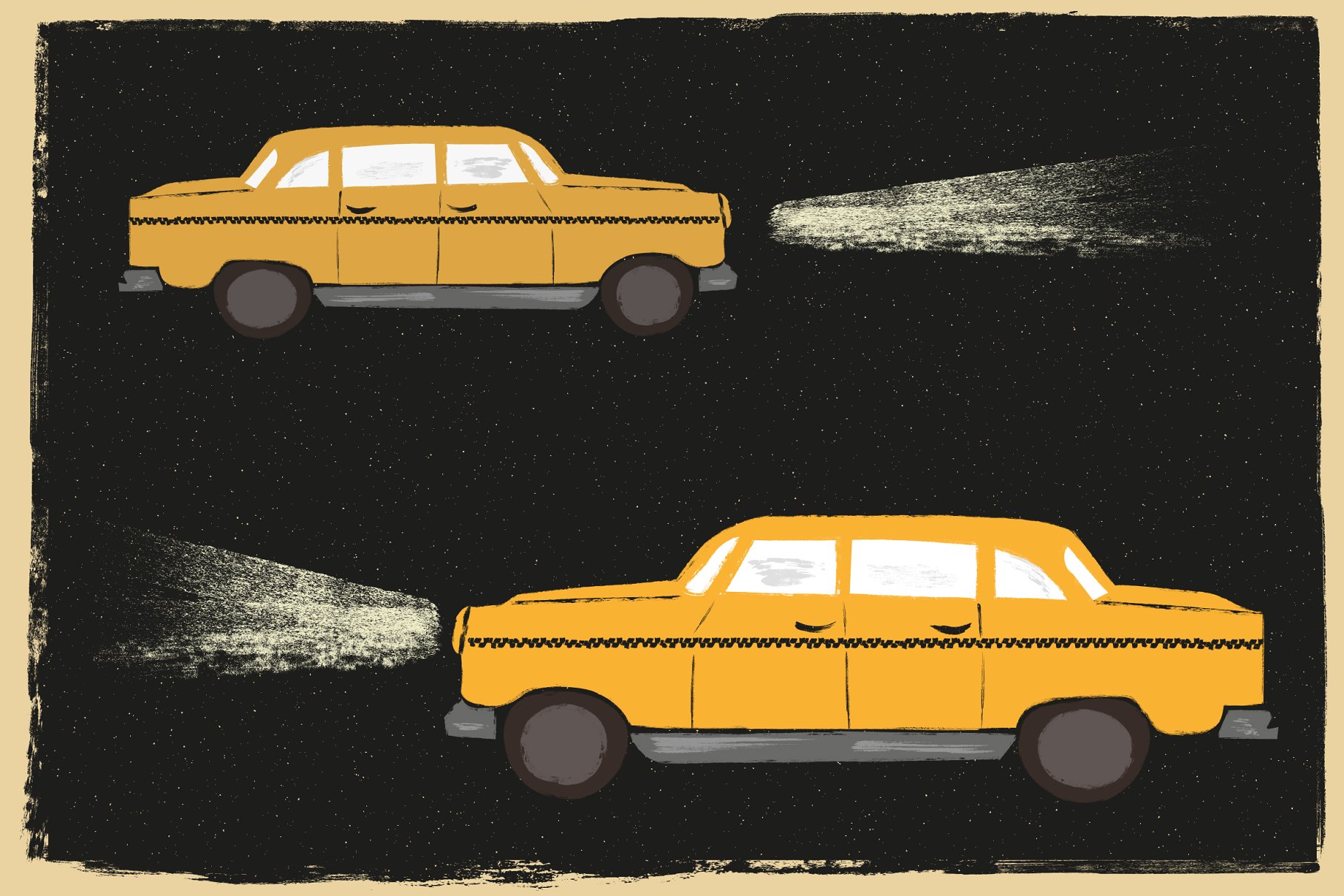 中世纪辊筒印刷滚筒刷油漆效果PS笔刷 Mid-Century – Dry Paint Brushes插图(2)