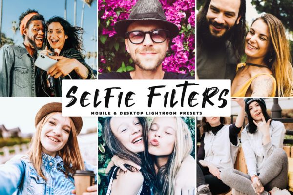 人像摄影影楼级后期调色滤镜LR预设 Selfie Filters Mobile &amp; Desktop Lightroom Presets