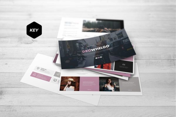 多配色方案企业商务风格Keynote模板设计 Drowhelgo – Keynote Template