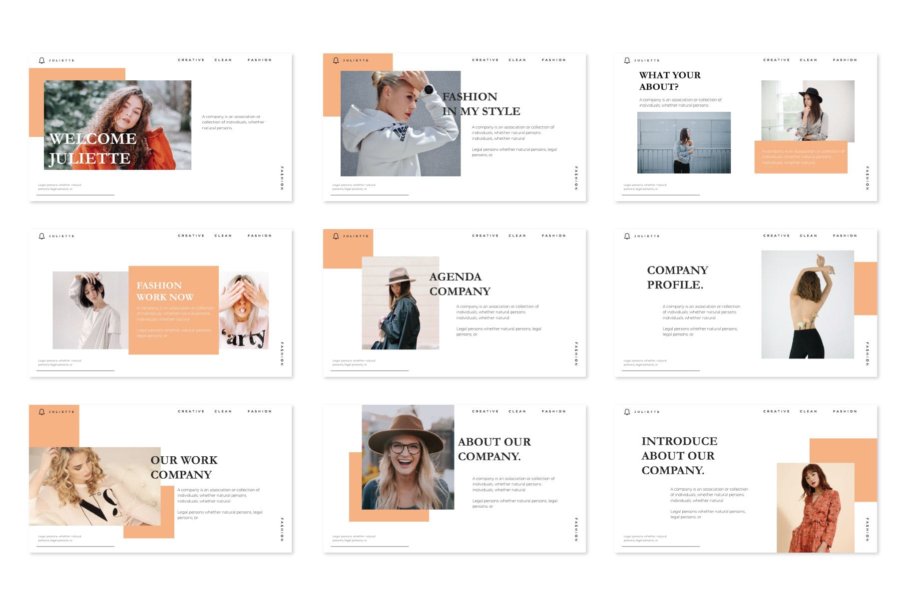 时尚服饰品牌介绍PPT幻灯片模板 JULIETTE – Powerpoint Template插图(2)