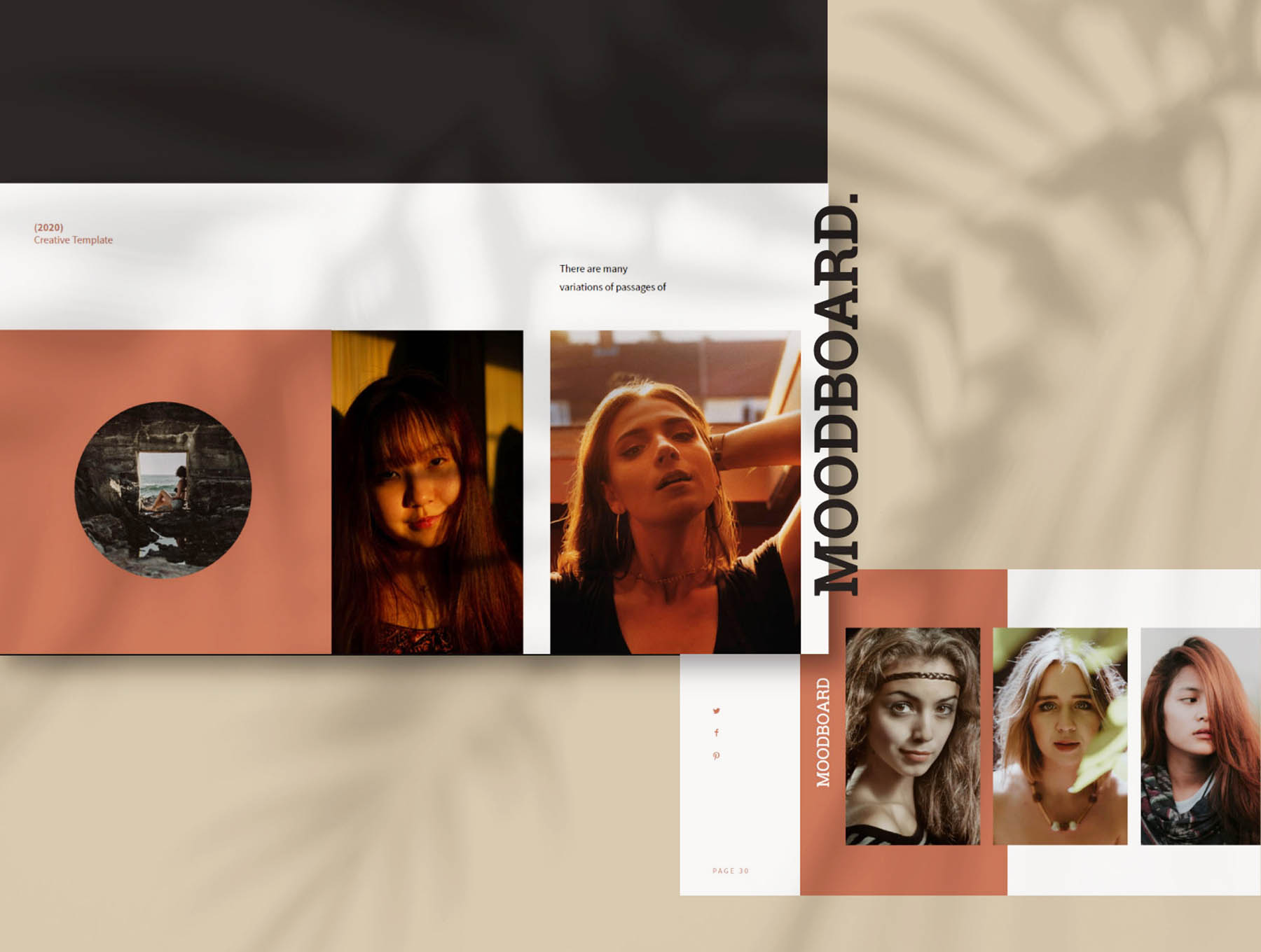 素材库下午茶：极简高端时尚的素材库精选Google演示模板插图(4)