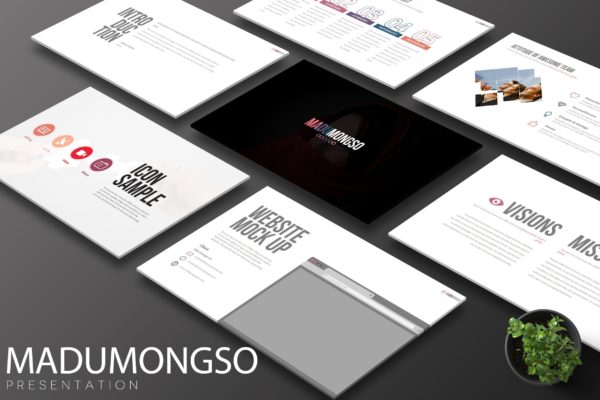 创意设计公司素材库精选Keynote模板设计模板 Madumongso – Keynote Template