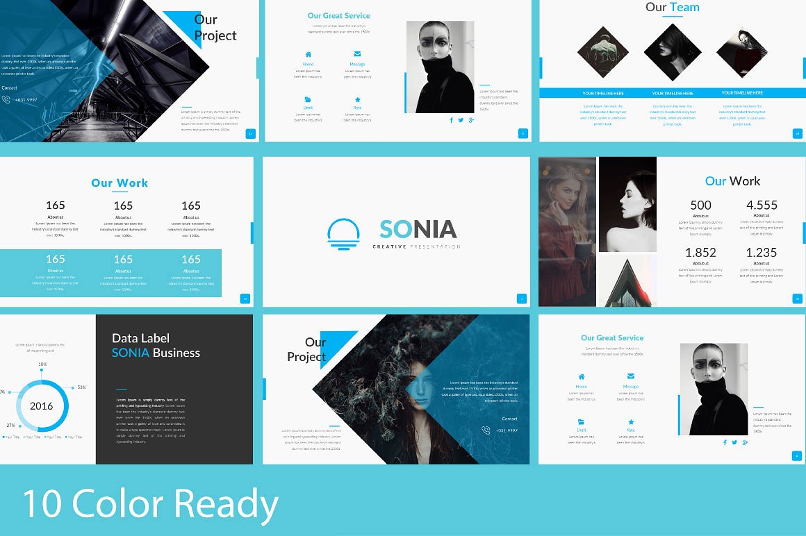 视觉新锐的创意PPT模板下载插图(1)