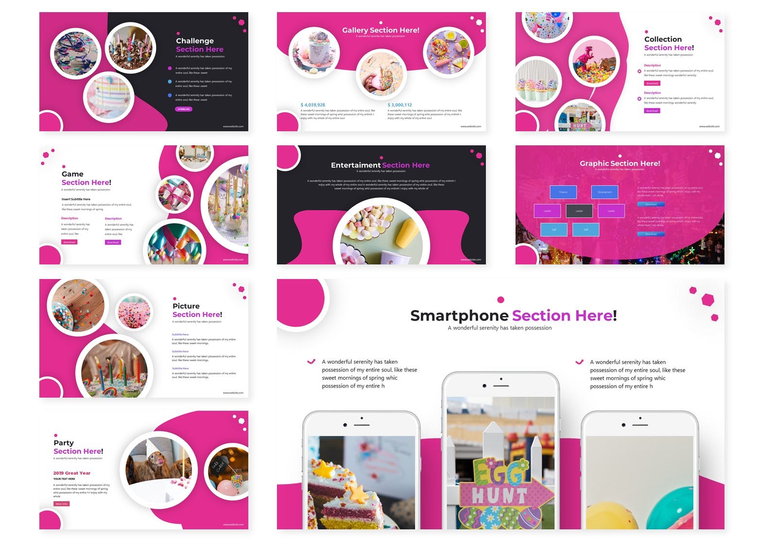 生日派对节日主题方案策划素材库精选谷歌演示模板 Sureprise | Google Slides Template插图(2)