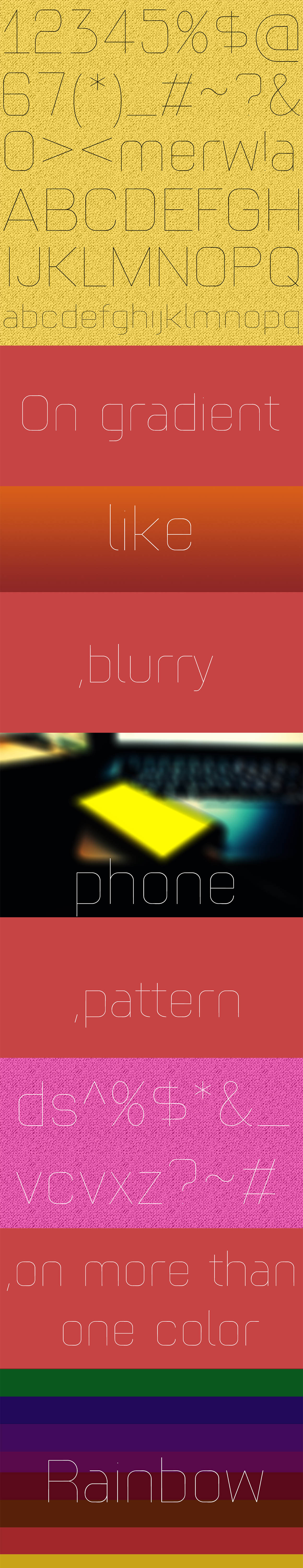 一款线条超幼的无衬线字体 Very Light Normal插图(1)