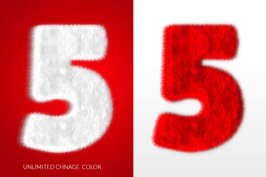 羊毛绒毛文字效果Photoshop动作插图(5)