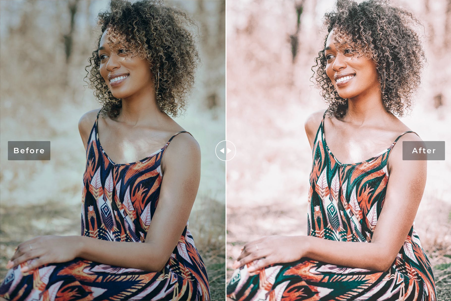 低对比度玫瑰粉红色明亮温暖色Lightroom预设 Rust & Roses Mobile & Desktop Lightroom Presets插图(3)