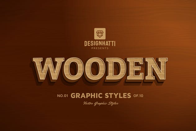 10种复古怀旧风格PS文本样式 for AI Retro Vintage Text Styles插图(8)