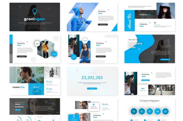 初创企业路演宣传Keynote幻灯片模板 Groningen – Keynote Template插图(3)