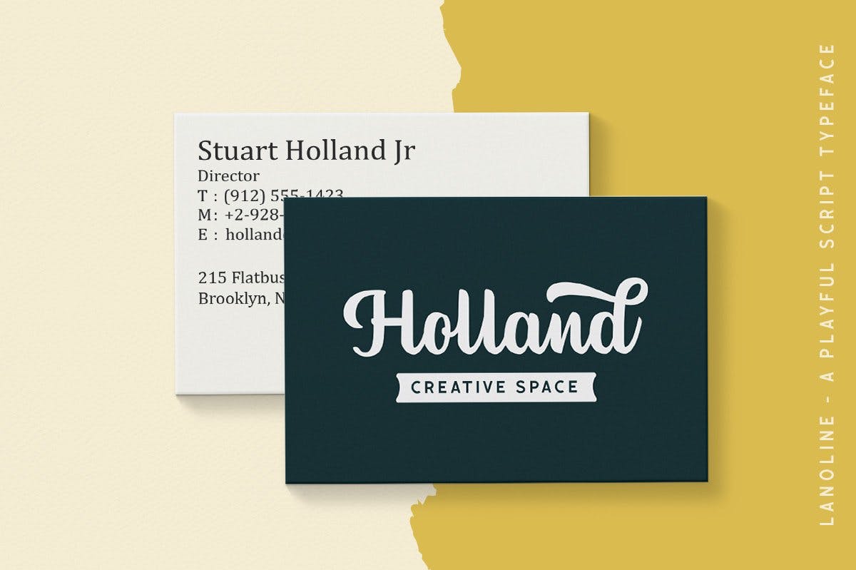 粗笔画英文连笔书法字体 Lanoline A Playful Script插图(1)