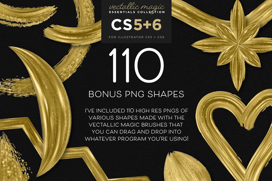 油画画笔笔画笔刷 Vectallic Magic CS5+6 Vector Brushes插图(16)