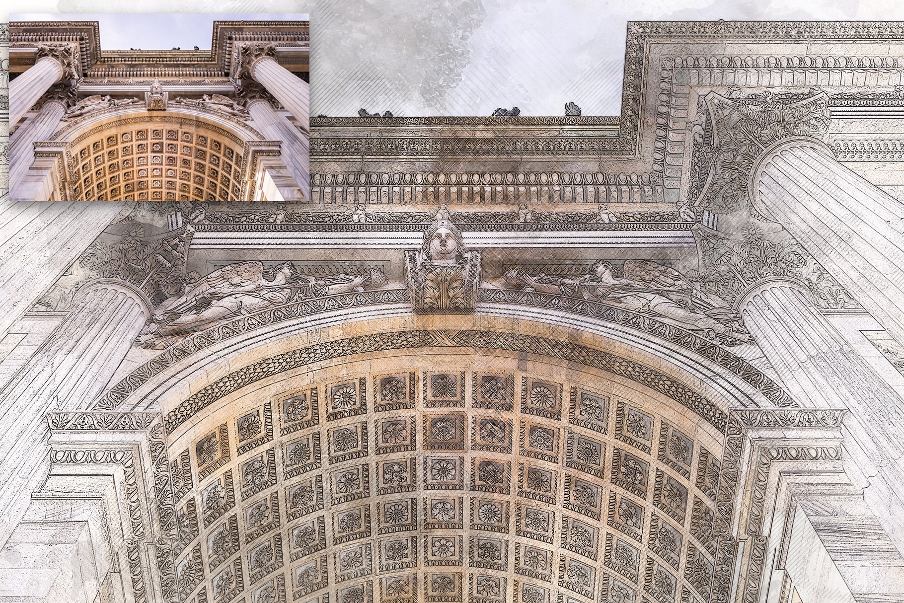 极具创造性的建筑素描PS图层样式下载[psd,jpg]插图(6)