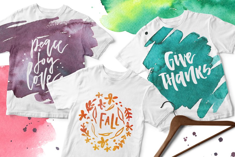 水彩纹理&图层样式设计套装 Watercolor Magic – design kit插图(9)