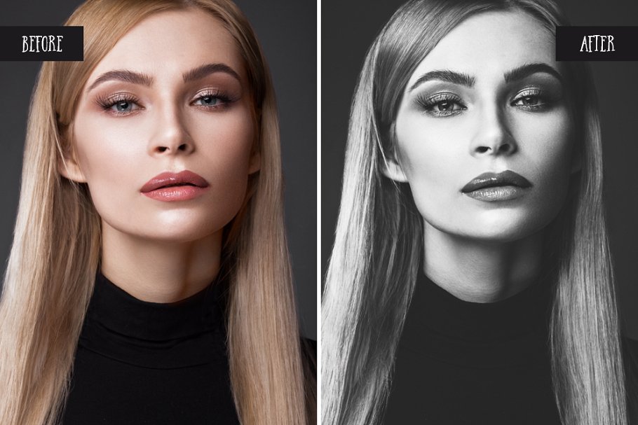 黑白照片风格 PS 动作 Black & White actions for Photoshop插图(8)