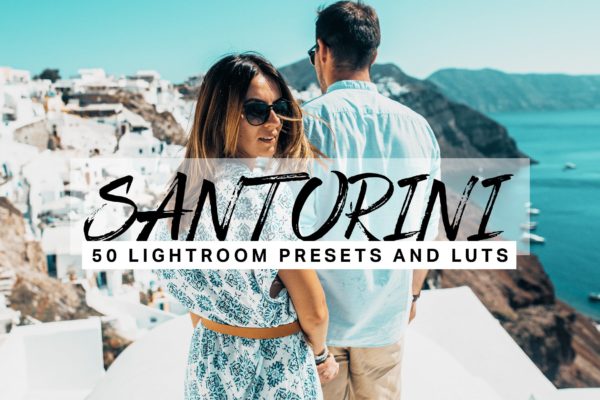 50种美丽鲜艳蓝色调照片滤镜素材库精选LR预设 50 Santorini Lightroom Presets and LUTs