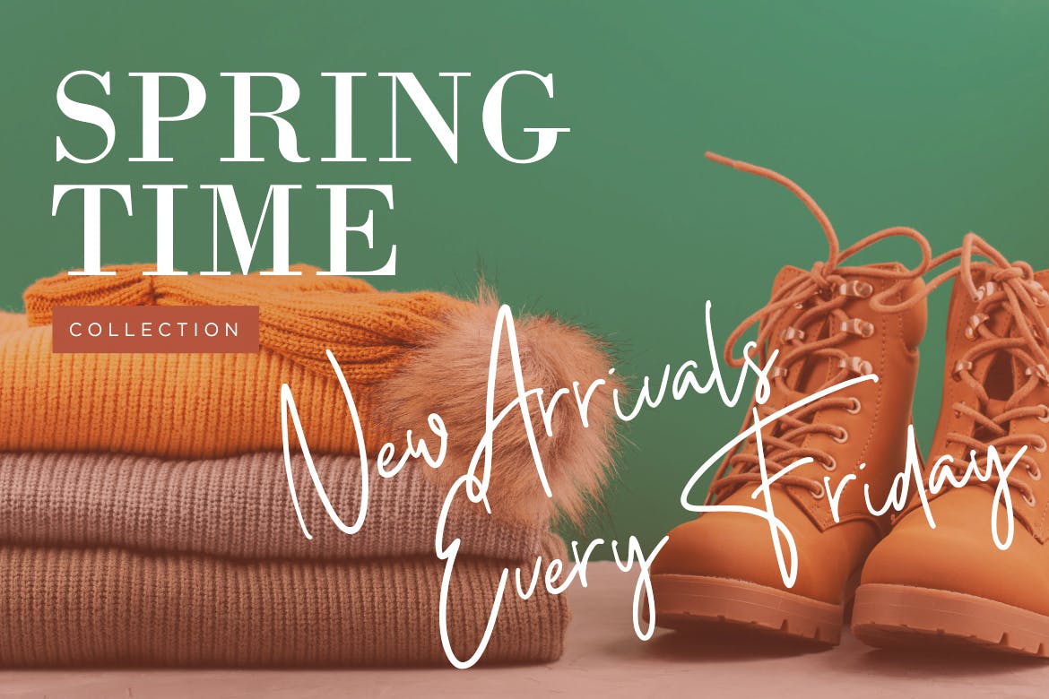 粗笔画英文签名草书字体下载 Foustayn Signature Collection插图(3)