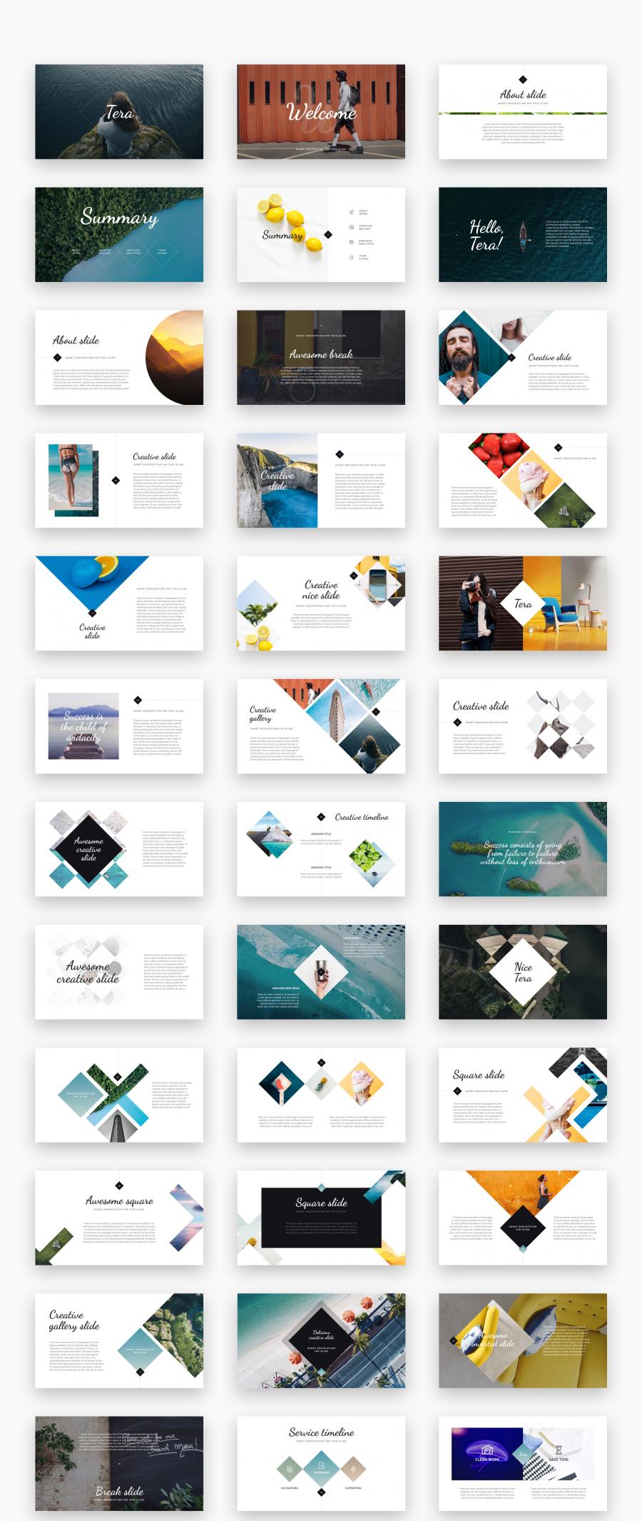 素材库下午茶：夏季旅行主题的PPT模版下载[pptx,key]插图