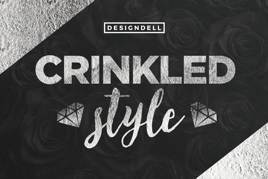 各种金属色图层样式 Foiled Photoshop Styles插图(4)