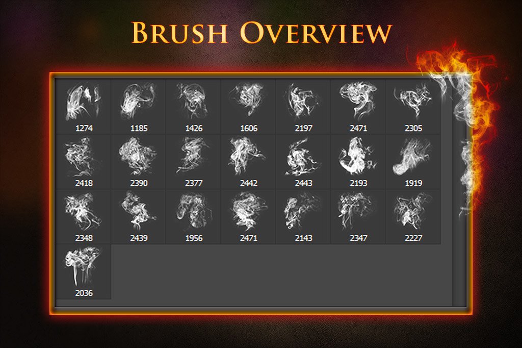 22个烟雾效果的PS笔刷和asl样式库下载[abr,asl]插图(1)
