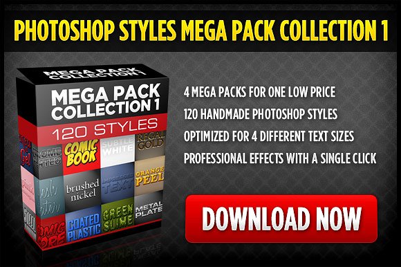 120个经典优质Photoshop图层样式大合集 Photoshop Styles Mega Collection 1插图