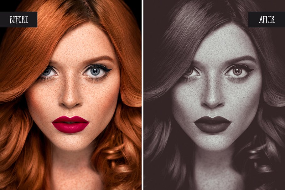 黑白照片风格 PS 动作 Black & White actions for Photoshop插图(1)