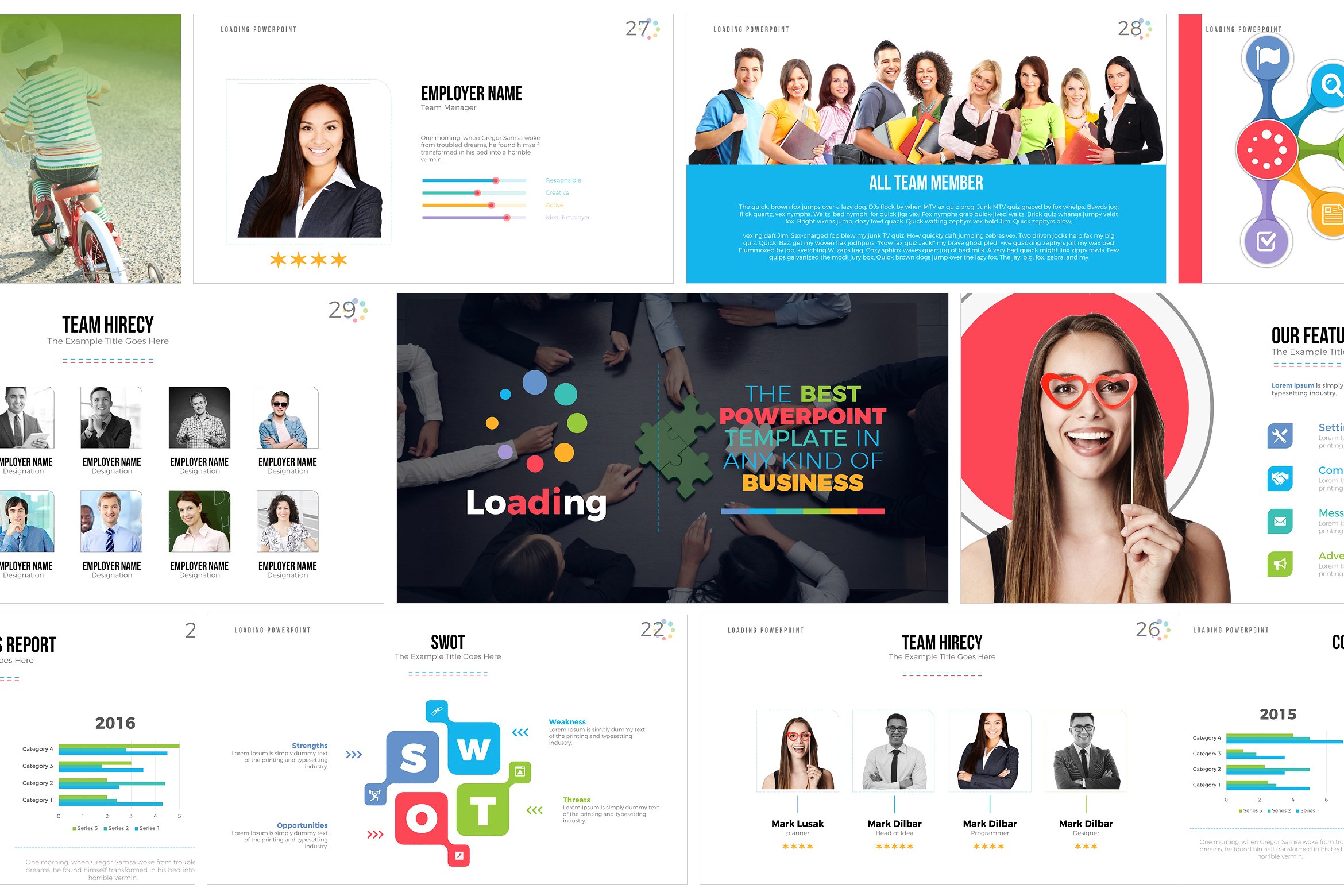 色彩丰富的项目汇报PPT模版分享[PPTX]插图(1)