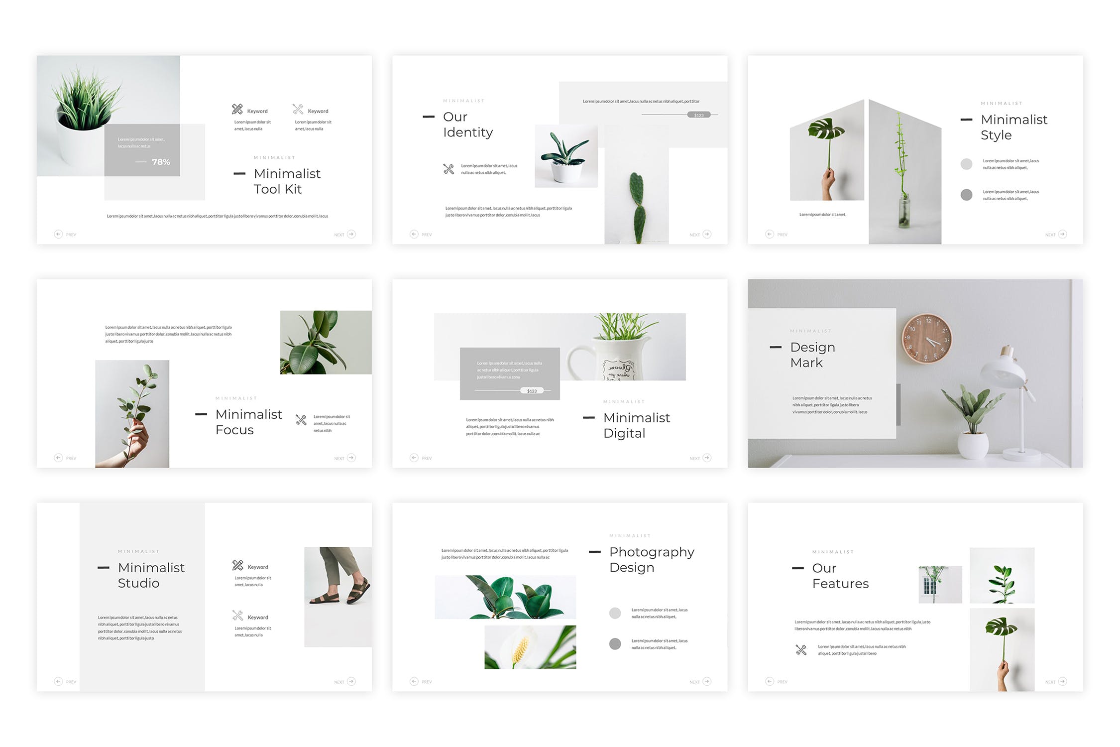 北欧简洁淡雅设计风格谷歌幻灯片设计模板 Minimia – Google Slides Template插图(3)