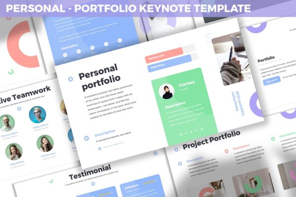 项目融资方案报告素材库精选Keynote模板模板 Personal – Portfolio Keynote Template