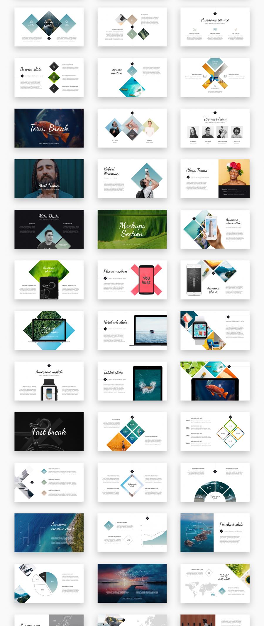 素材库下午茶：夏季旅行主题的PPT模版下载[pptx,key]插图(1)