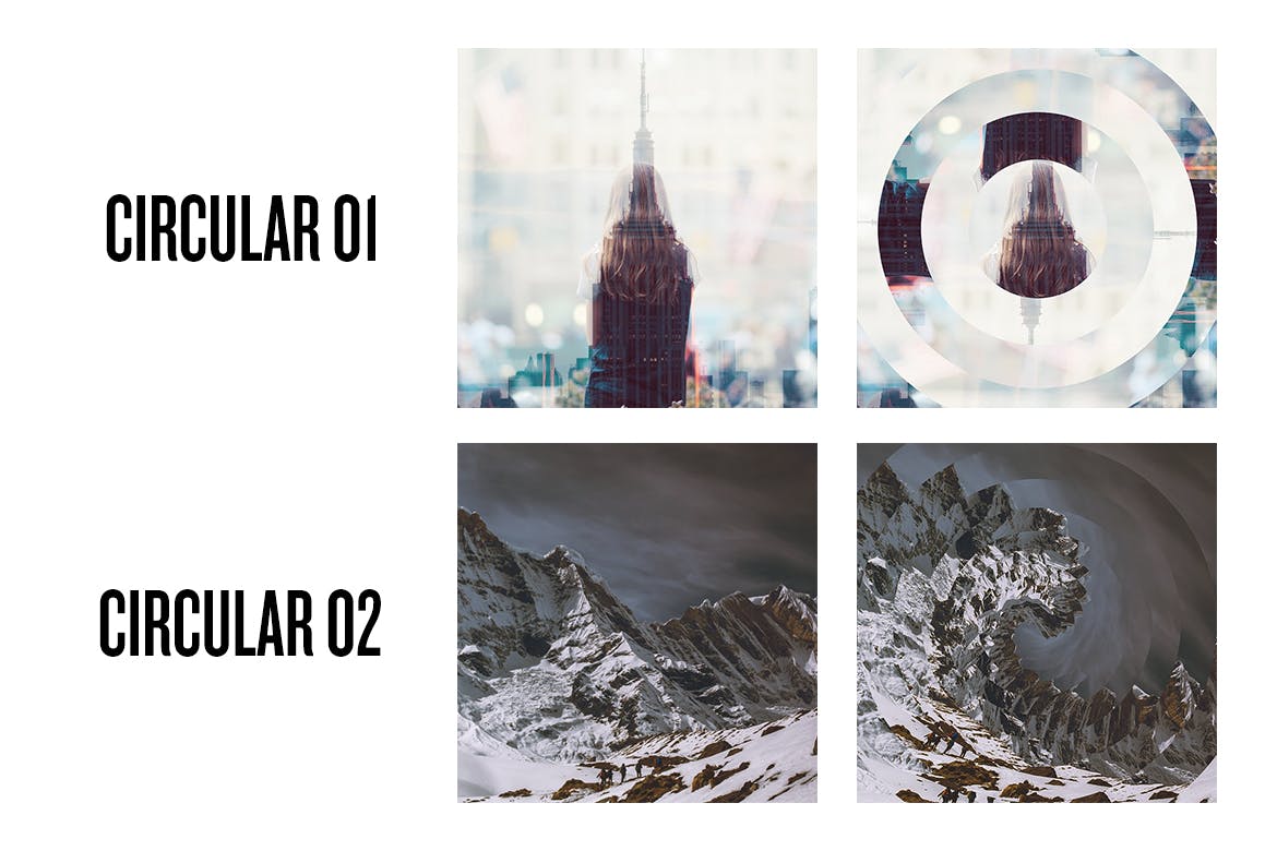 曼陀罗万花筒照片特效PSD分层模板 Photo Mandala插图(1)