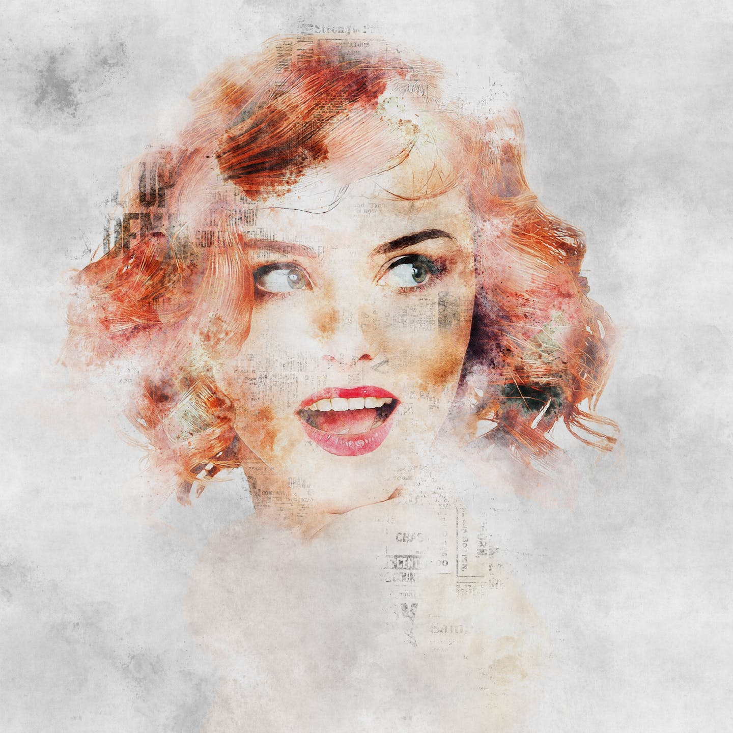 复古手绘背景特效艺术效果PS动作 Retro Print CS4+ Photoshop Action插图(3)