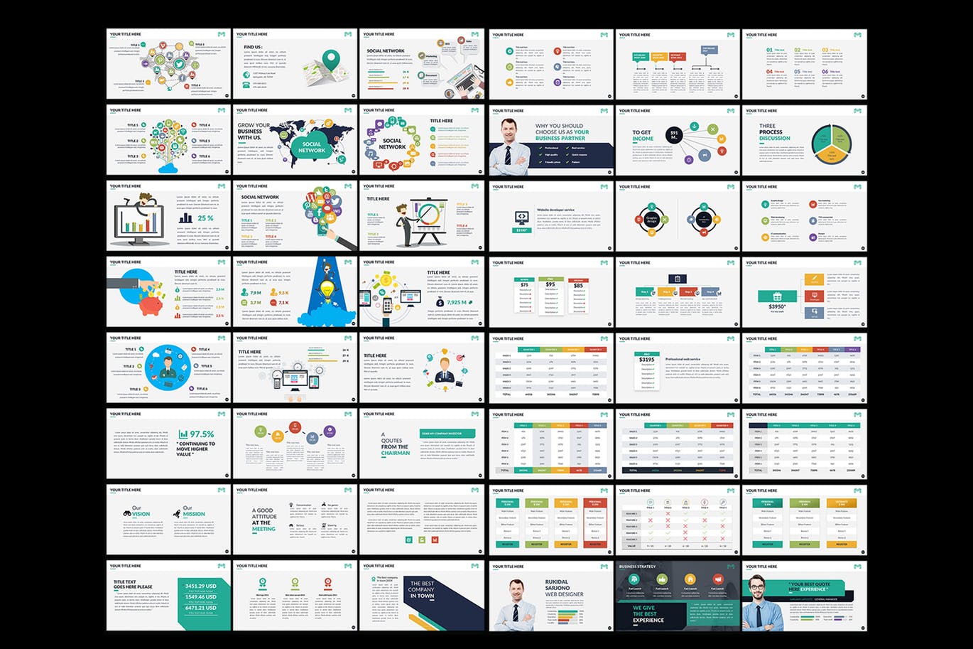 时尚简约商务大数据keynote幻灯片演示模板（key）插图(4)