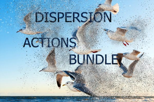 炫酷逼真色散消失效果PS动作 Dispersion Actions Bundle