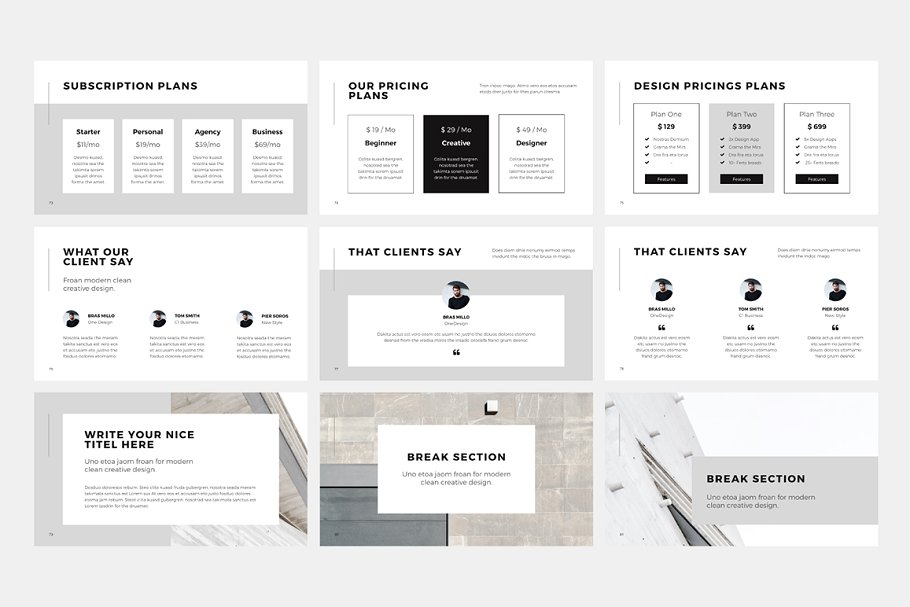 现代简约极简主义谷歌幻灯片模板 NORS Google Slides Template + Bonus插图(12)