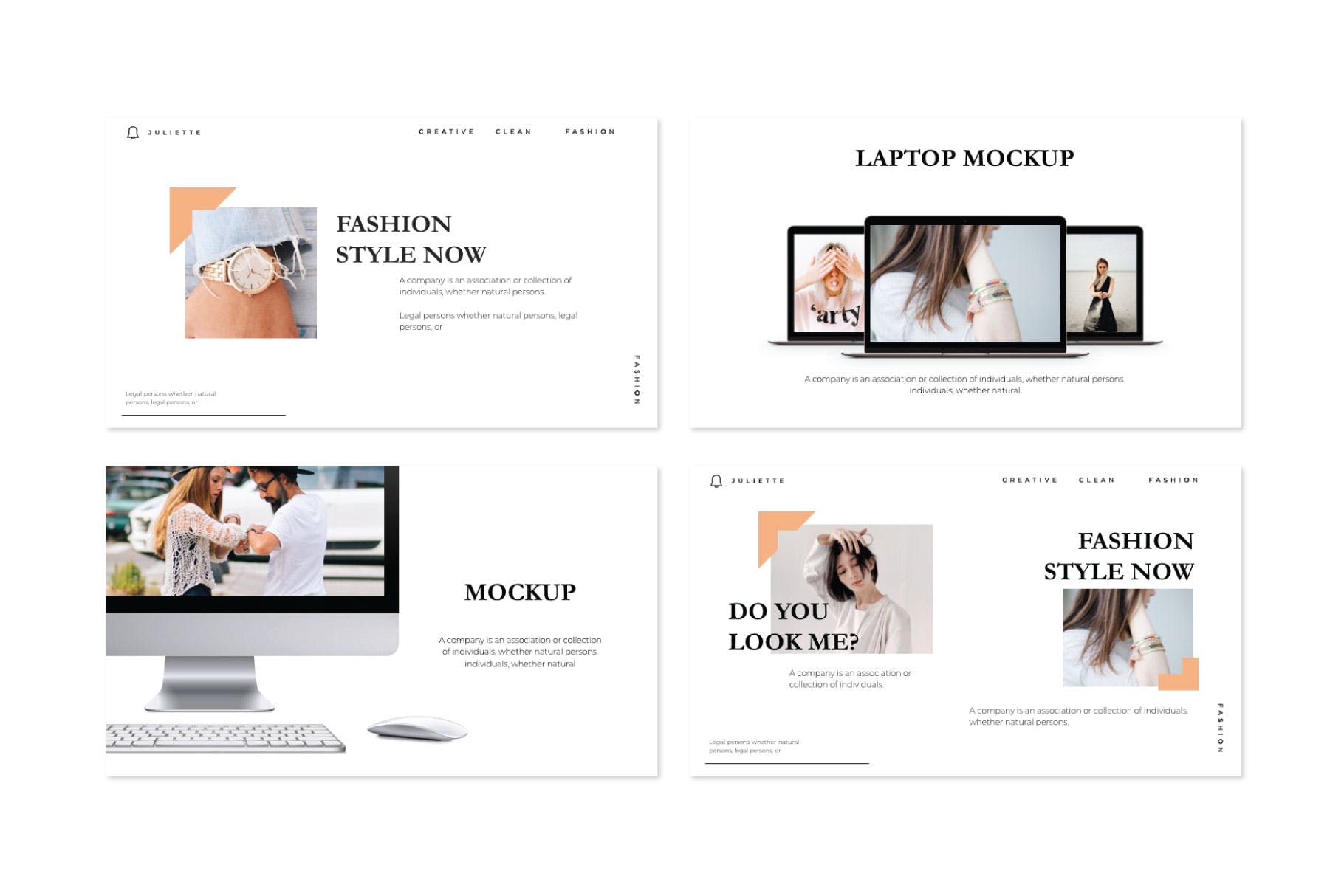 时尚服饰公司介绍谷歌幻灯片模板 JULIETTE – Google Slide Presentation插图(5)