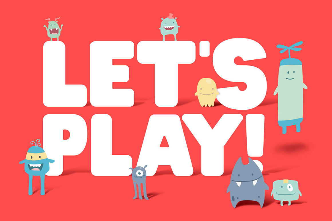 可爱风格英文无衬线字体素材库精选 Hit and Run Fun Sans Serif Font插图(1)