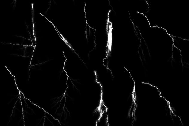 50款雷电闪电光线PS笔刷 50 Lightning Photoshop Brushes插图(3)