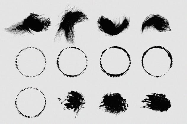 111个非凡令人着迷的PS画笔笔刷 Swirls & Strokes Brushes Set插图(2)