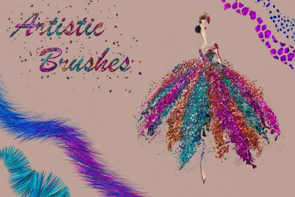 数码绘画艺术家笔刷套件 Artistic Brushes for DigitalPainting