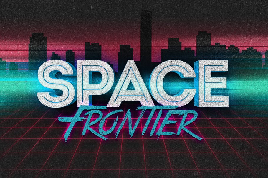 80s年代风格文本风格图层样式 80s Text Effects Minibundle插图(9)