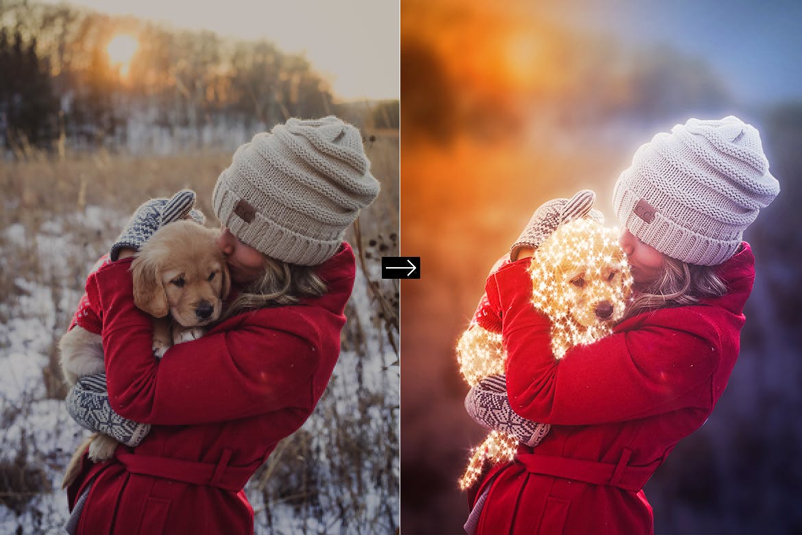 星光熠熠照片动画特效素材库精选PS动作 Gif Animated Sparkles Photoshop Action插图(3)