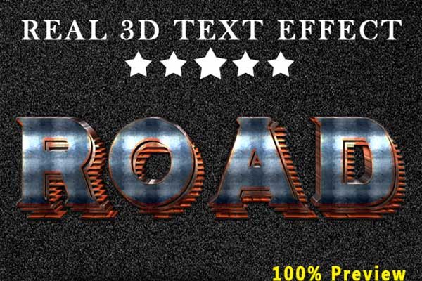 真实3D文字效果的PS图层样式下载 Real 3D Text Effects [psd]