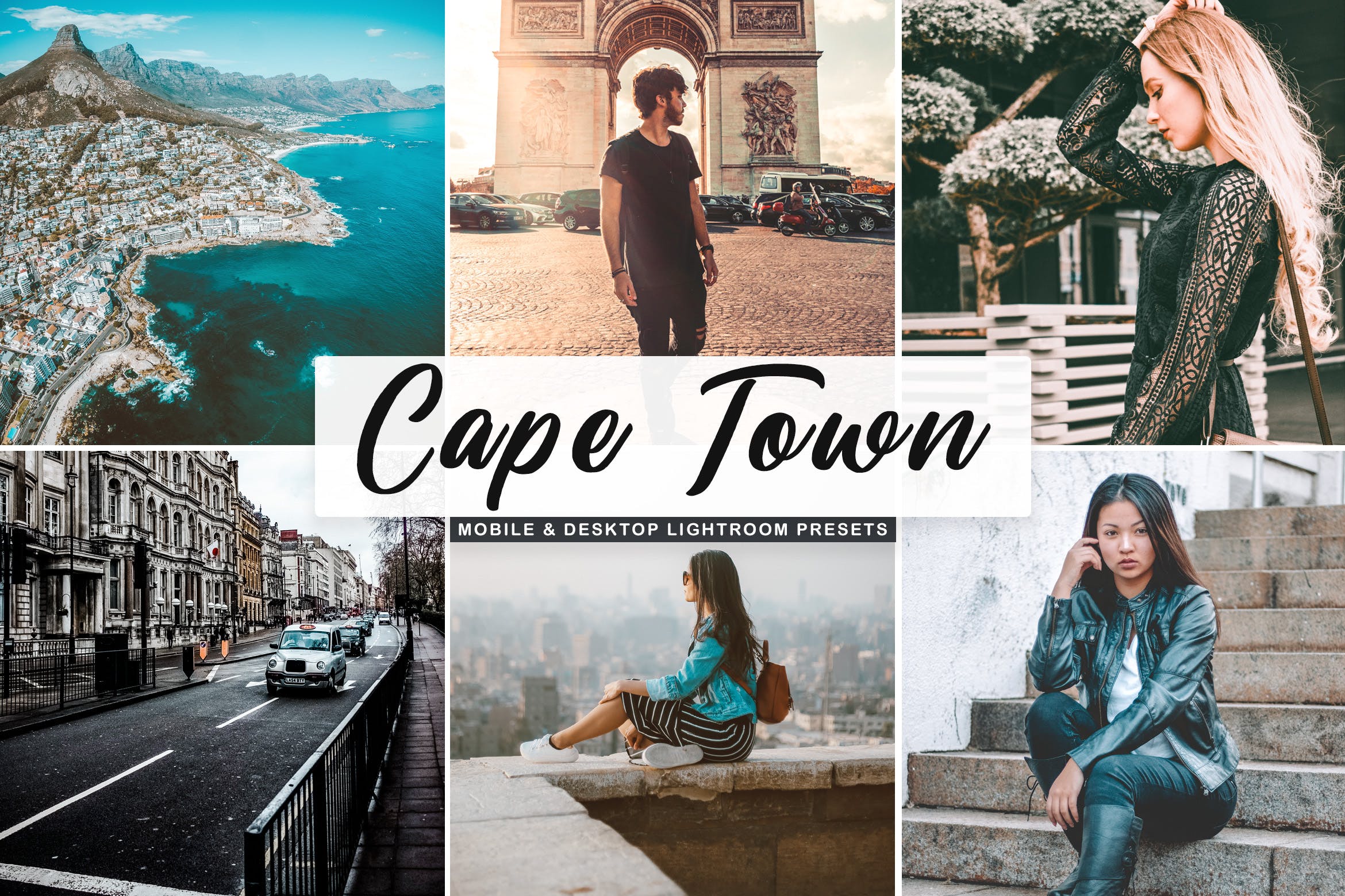 强对比度色调风格照片Lightroom调色预设 Cape Town Mobile & Desktop Lightroom Presets插图